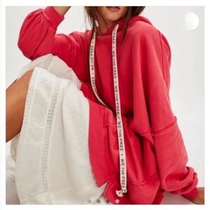 Free People We Hoodie We The Free High Risk Red